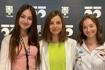Dina Duma, Antonia Belazelkoska and Mia Giraud  • Director of and actresses in Sisterhood