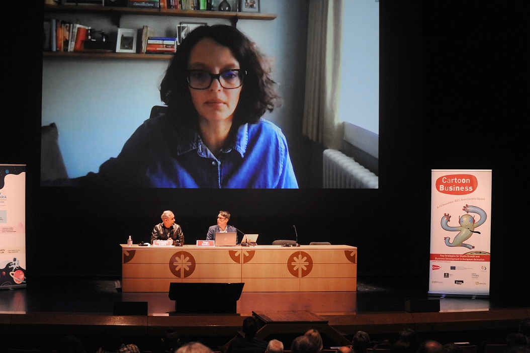 Karen Vermeulen e Diego Ibañez Belaustegui tracciano il profilo dei compratori di film d'animazione a Cartoon Business - Rapporto industria: Animazione