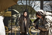 Alberto Gastesi shooting his feature debut, La quietud en la tormenta