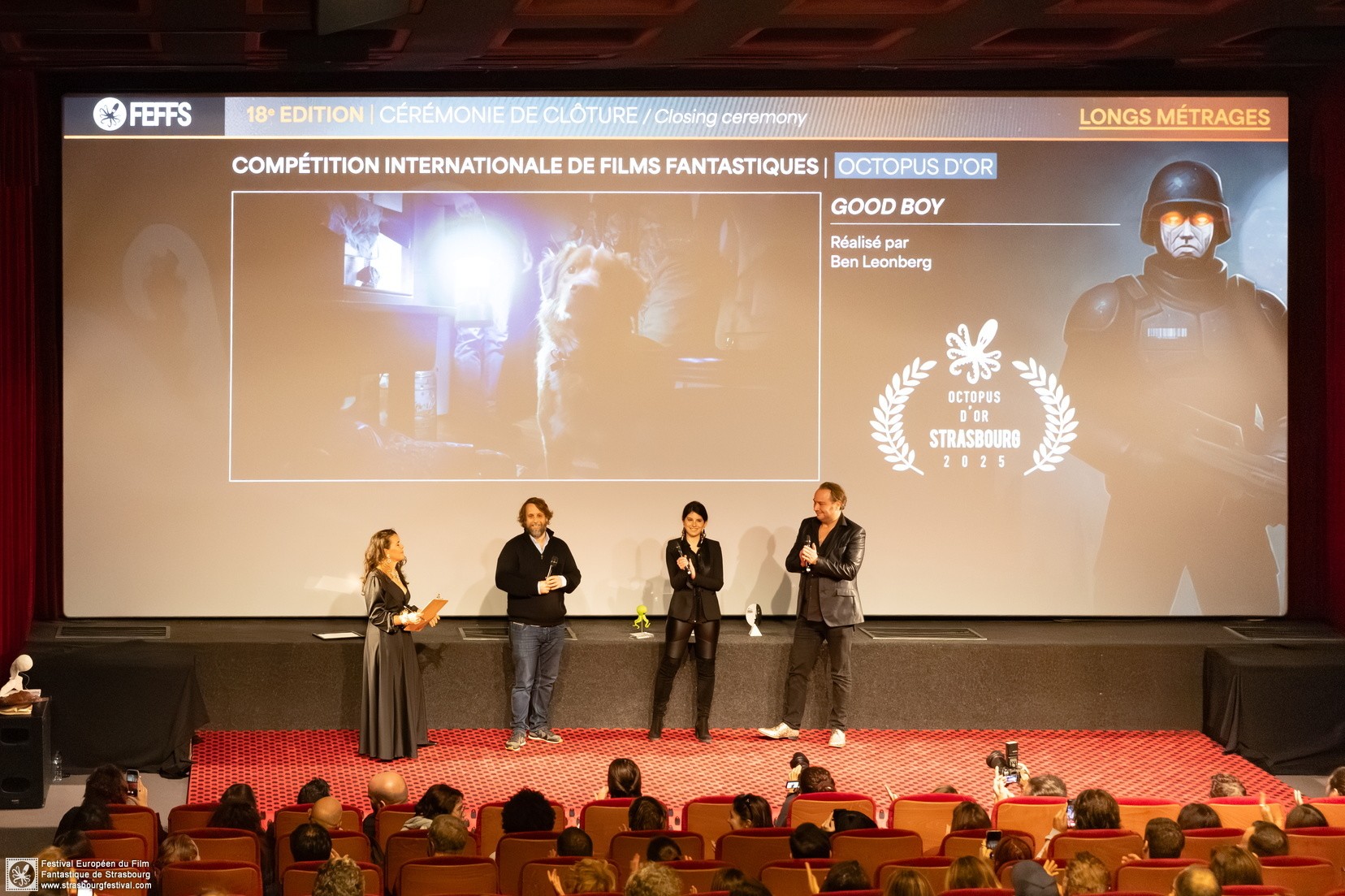 The Strasbourg European Fantastic Film Festival crowns Good Boy with the Golden Octopus