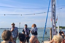 Venice4Palestine issa la bandiera della Palestina alla Mostra del Cinema di Venezia
